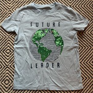 Lands’ End sequin t shirt 100% cotton